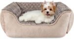 Rectangle Dog Bed for Large Medium Small Dogs Machine Washable Sleeping Sofa Non-Slip Bottom Breathable Soft Puppy Bed Durable Orthopedic  Pet Cuddler, Multiple Size, Beige