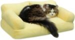 Pet Sofa Soft  Pet Sofa Beds for Medium Small Cats and Dogs, Yellow