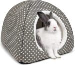 Rabbit Hideout Large Bunny Bed Washable Rabbit House and Hideout Fleece Guinea Pig Hiding Hut for Indoor Bunnies Small Animal Hideaway